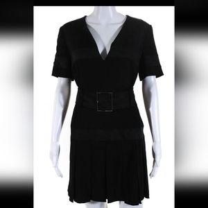 Karen Millen Black Dress with stripes.  Size 10US
